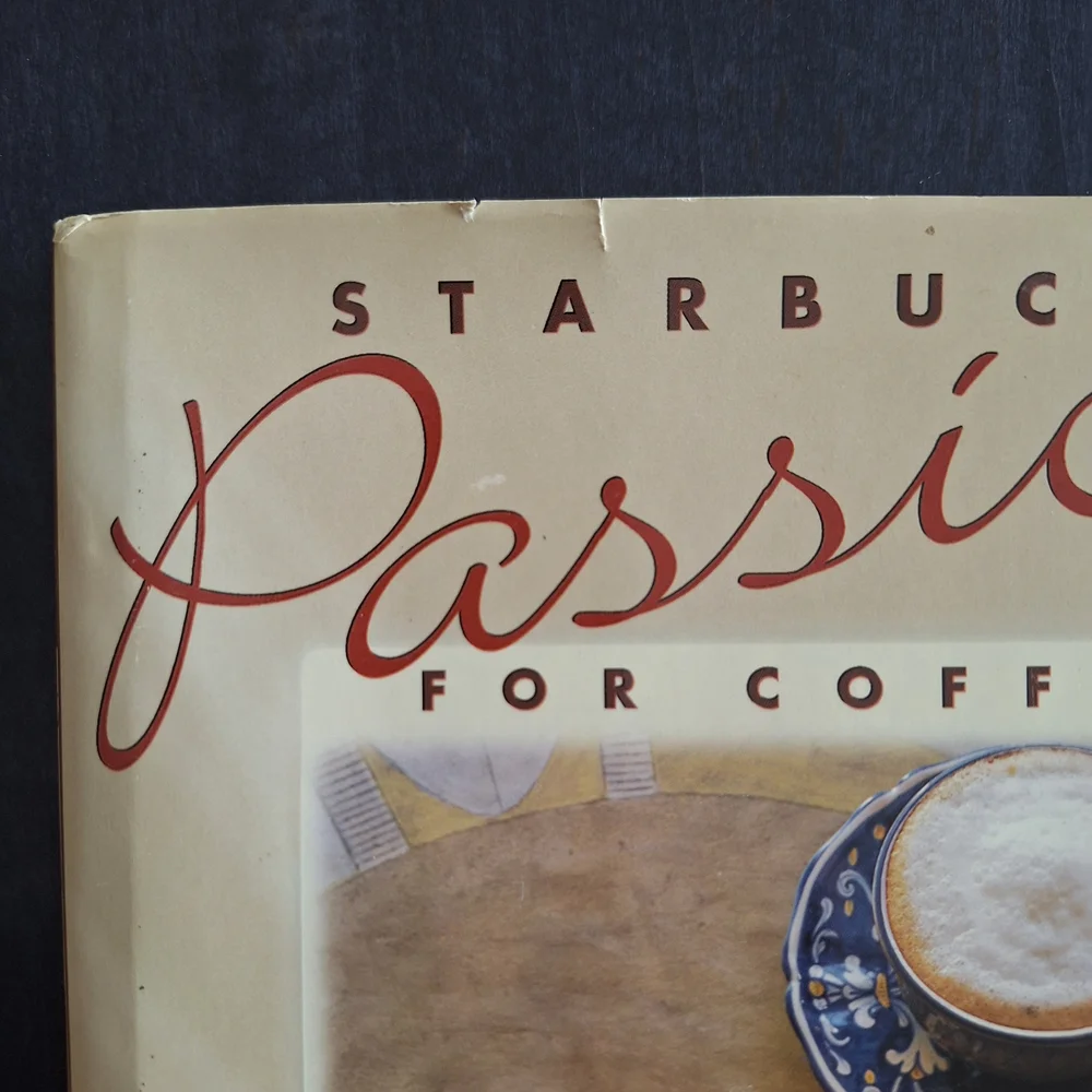 Starbucks Recipe Book with Cream and Brown Text